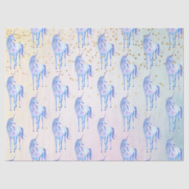Unicorn Aqua Rosa Gult Tie Dye Guld Confetti