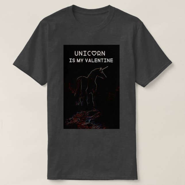 Unicorn är min valentina ClassicCopy Kopiera kopia T Shirt (Design framsida)