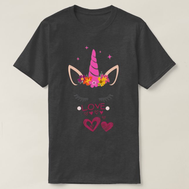 Unicorn är min valentina, lustiga Classic T Shirt (Design framsida)