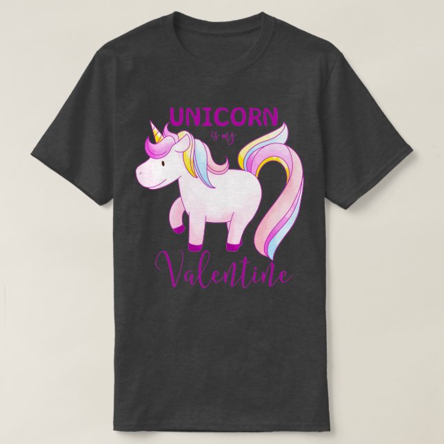 Unicorn är min valentinaktiva t shirt (Design framsida)