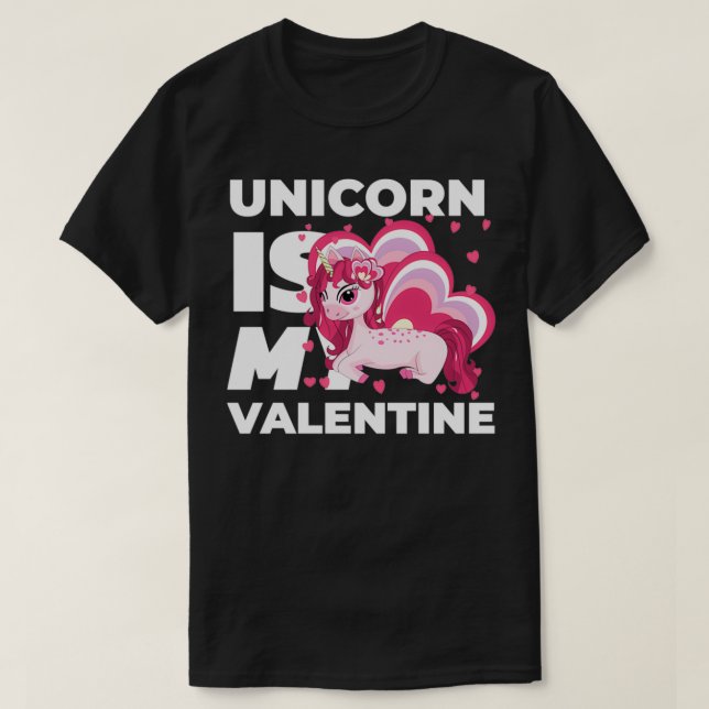 Unicorn är min valentindesign t shirt (Design framsida)