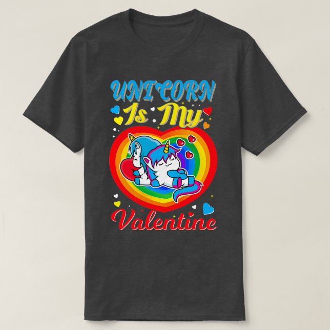 Unicorn är min valentine Classic T Shirt (Design framsida)