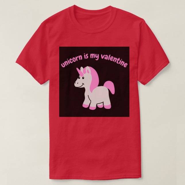 Unicorn är min valentine kärlek t shirt (Design framsida)