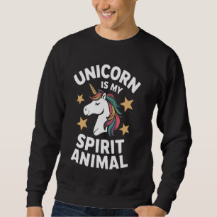 Unicorn är My Spirit Animal Lång Ärmad Tröja