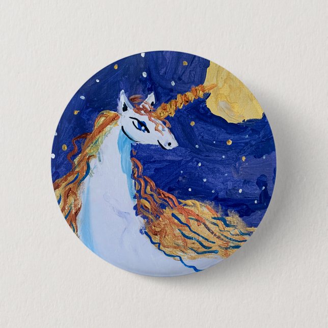 Unicorn "Art by Kids" Knapp (Framsida)
