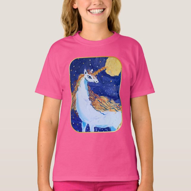 Unicorn "Art by Kids" T Shirt (Framsida)