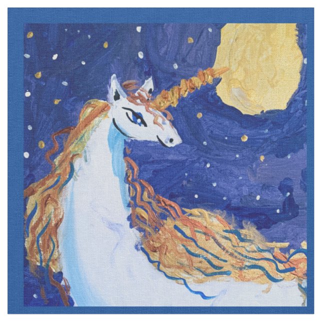 Unicorn "Art by Kids" Tyg (Närbild)