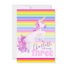 Unicorn Art-regnbåge 3:e födelsedlarna