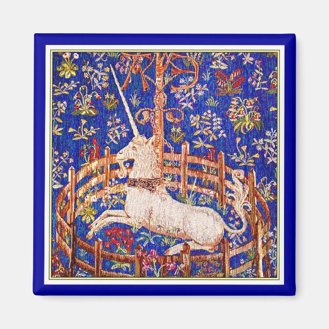Unicorn Art - "The Unicorn in Captivity" Magnet (Framsidan)