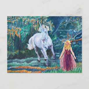 Unicorn Art Vykort