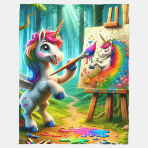 Unicorn Artist Fleecefilt