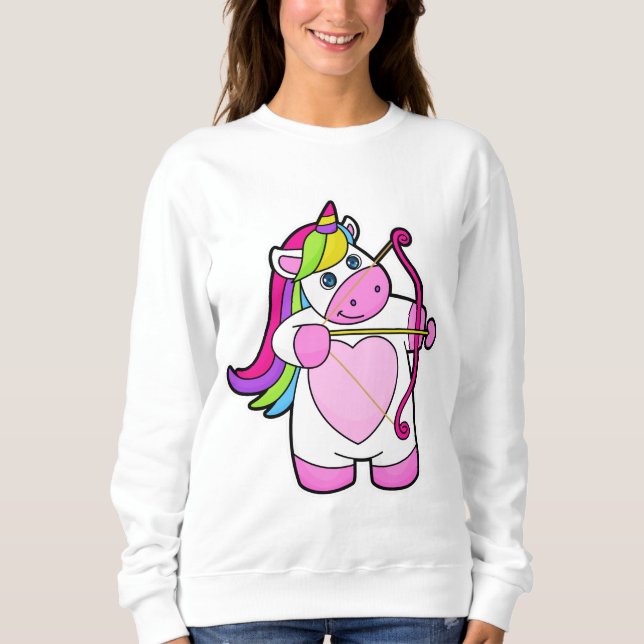 Unicorn as Archer with Bow and Prow T Shirt (Framsida)