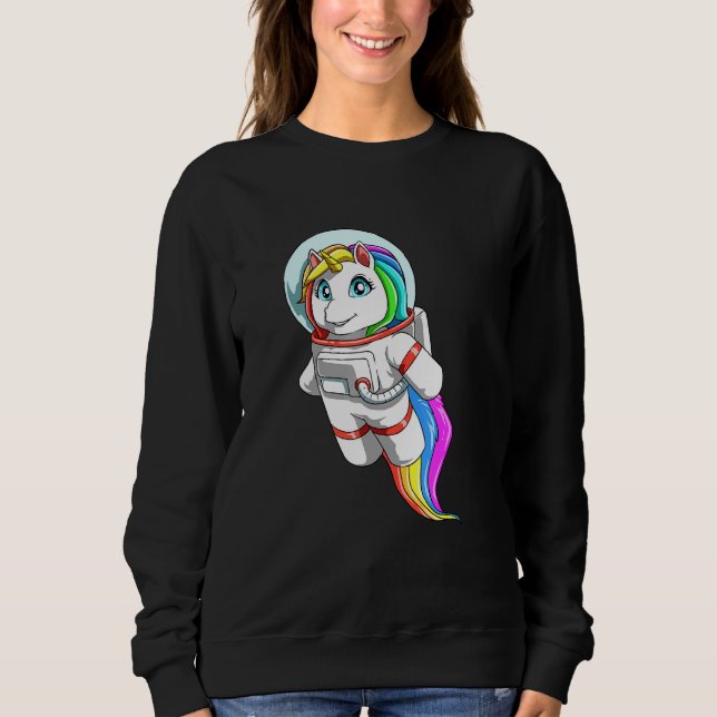 Unicorn as Astronaut T Shirt (Framsida)