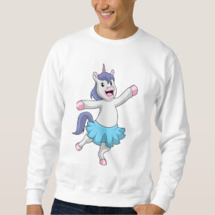Unicorn as Ballerina i Ballet Lång Ärmad Tröja