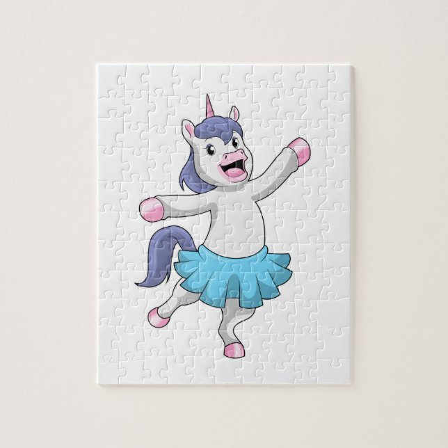 Unicorn as Ballerina i Ballet Pussel (Vertikal)