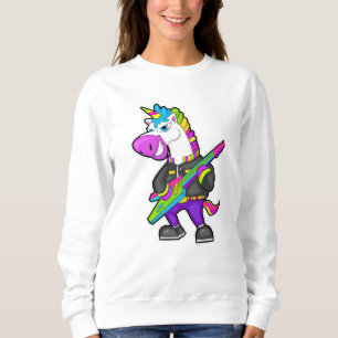 Unicorn as Musician med Guitar T Shirt