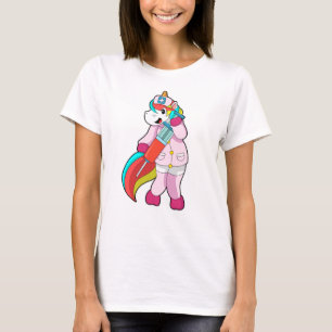 Unicorn as Nurse at Vaccination & Syringe T Shirt