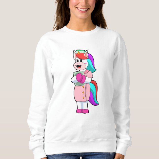 Unicorn as Nurse T Shirt (Framsida)