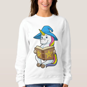 Unicorn as Wizard med Bok & Hat T Shirt