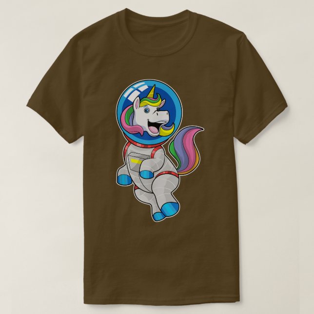Unicorn Astronaut Space T Shirt (Design framsida)