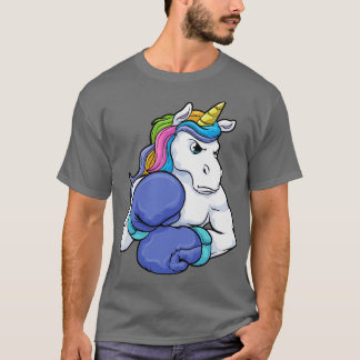 Unicorn at Boxing with Boxing handskar T Shirt