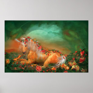 Unicorn av det rokonstaffischen/trycket poster