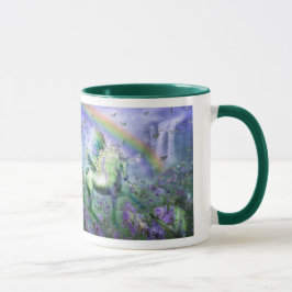 Unicorn av fjärilskonstmuggen mugg