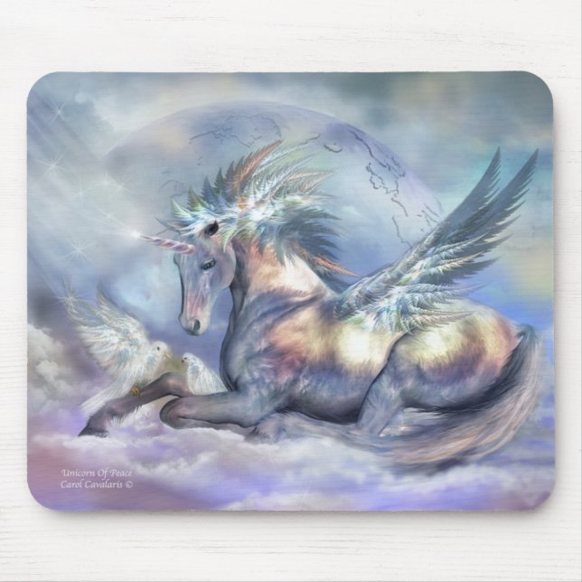 Unicorn av fredkonst Mousepad Musmatta (Framsidan)