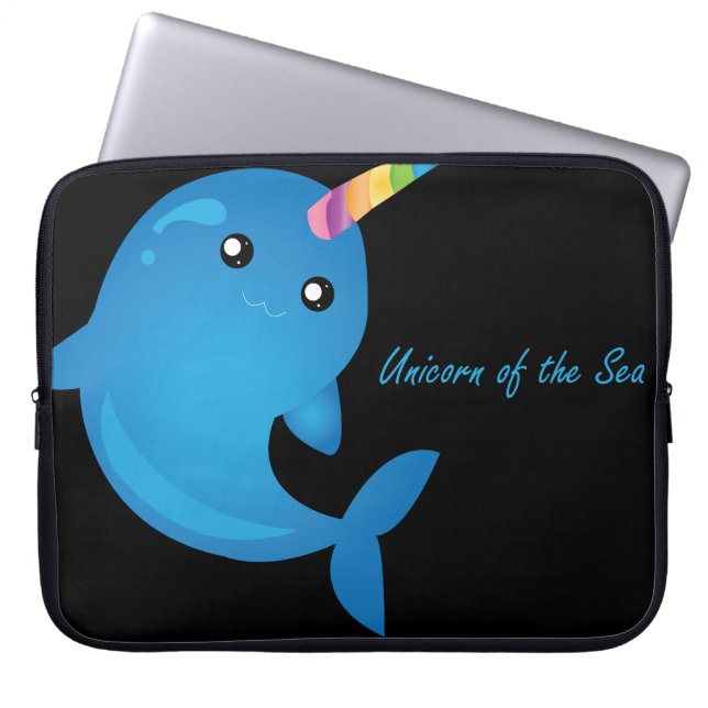 Unicorn av havet - laptop sleeve (Framsidan)