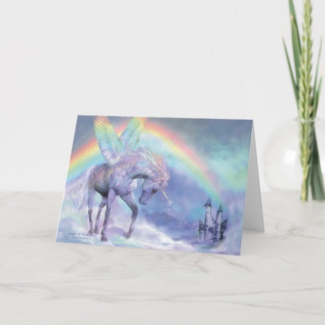 Unicorn av regnbågen ArtCard Kort (Framsida)