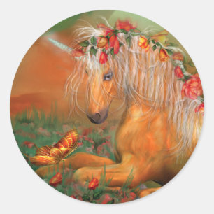 Unicorn av rokonstklistermärken runt klistermärke