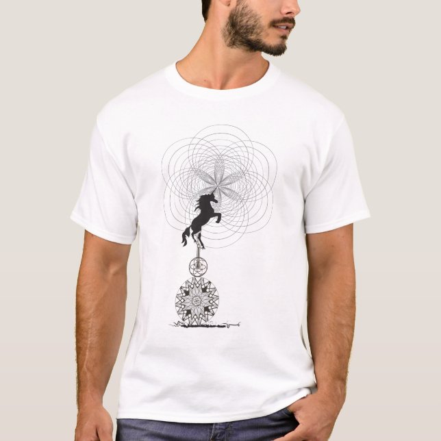 unicorn av universum t-shirt (Framsida)