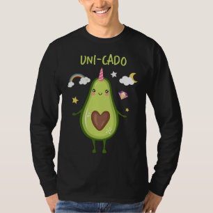 Unicorn Avocado Guacamole Toast Healthy Tjock Grön T Shirt