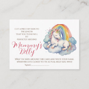 Unicorn Baby Bump Game gissar Mamma Belly Storlek Tilläggskort