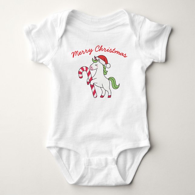 Unicorn Baby - Festive Helgdag Outfit T Shirt (Framsida)