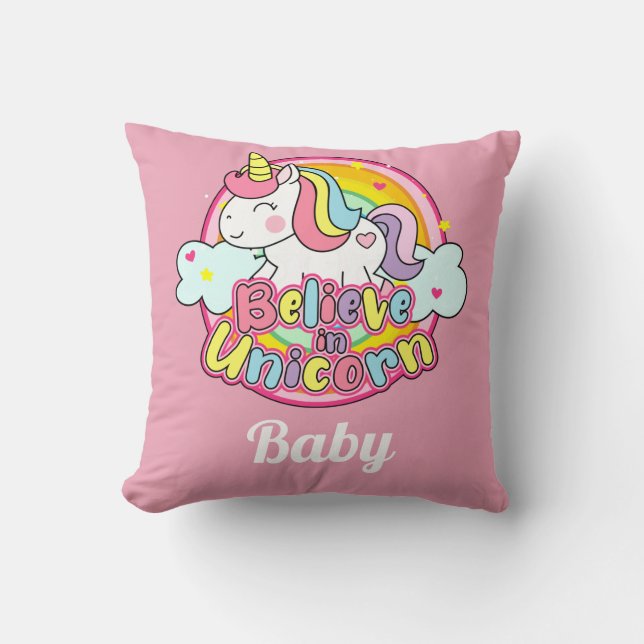 Unicorn Baby Kudde (Framsida)
