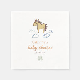 Unicorn Baby Shower Gender Neutral Pappersservett