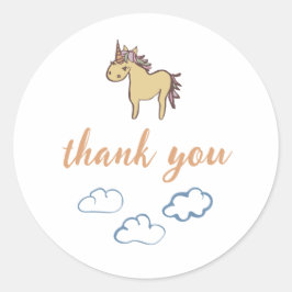 Unicorn Baby Shower Gender Neutral Runt Klistermärke