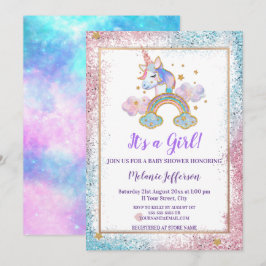 Unicorn Baby Shower-inbjudningar Inbjudningar