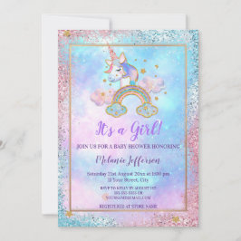 Unicorn Baby Shower-inbjudningar Inbjudningar