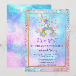 Unicorn Baby Shower-inbjudningar Inbjudningar