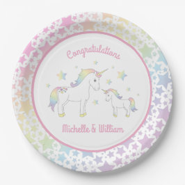 Unicorn Baby Shower Pastel Rainbow Cute