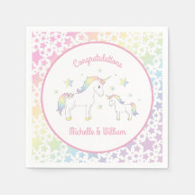 Unicorn Baby Shower Pastel Rainbow Cute