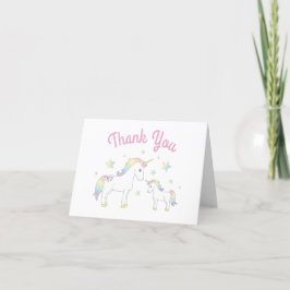Unicorn Baby Shower Pastel Rainbow Cute Tack Kort