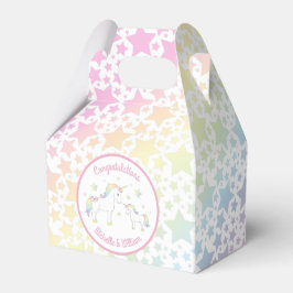 Unicorn Baby Shower Pastel Rainbow Presentaskar