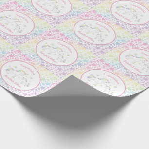 Unicorn Baby Shower Pastel Rainbow Presentpapper