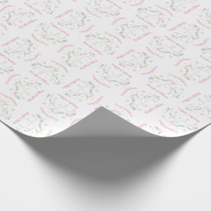 Unicorn Baby Shower Pastel Rainbow Presentpapper