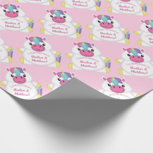 Unicorn Baby Shower Rosa Presentpapper