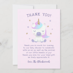 Unicorn Baby Shower Tack Kort