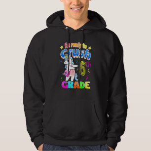 Unicorn Back to school Girls i 6e Klass Hoodie